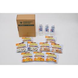 災害備蓄用　A4箱入り　1名様3日分9食セット尾西食品アルファ米9袋+保存水3本　