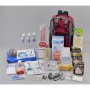 防災リュックセット　防災アプリQRコード付きネームホルダー付き